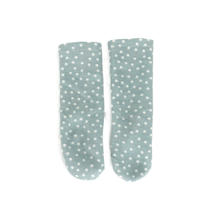 Socken in Mintgrün mit Punkten