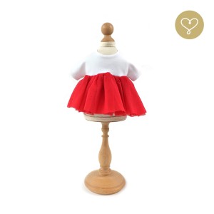 Weißes und rotes Kleid