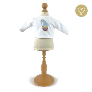 Langärmliges Shirt mit "Eule"-Aufkleber