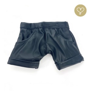 Shorts Leder Schwarz