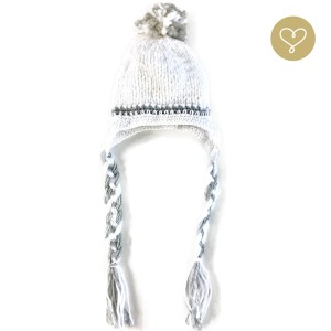 Mütze Bommel Weiß