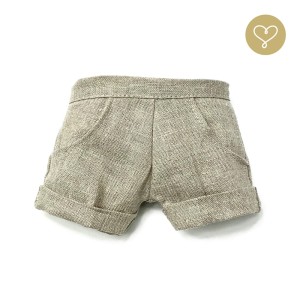 Shorts Leinen Beige