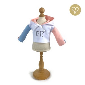 Sweatshirt mit Kapuze "Katzen"