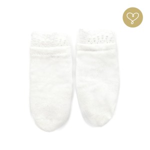Socken weiß mit Spitze
