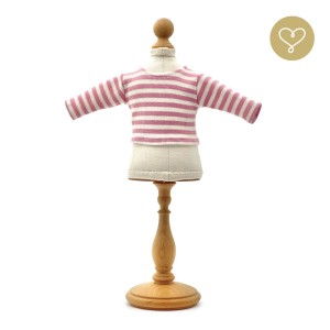 Bluse mit langen Ärmeln (rosa Streifen) 2
