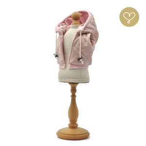 Rosa Kapuzenweste aus Nylon