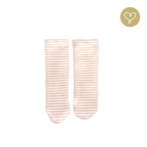 _Socken mit rosa und weißen Streifen 2_