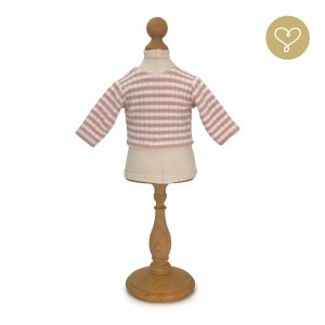 Bluse mit langen Ärmeln (rosa Streifen) 3